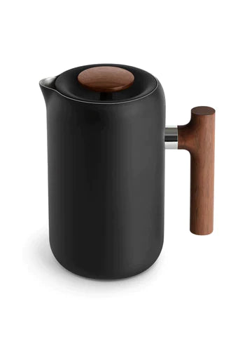 FELLOW Clara French Press - Matte Black & Walnut Handles