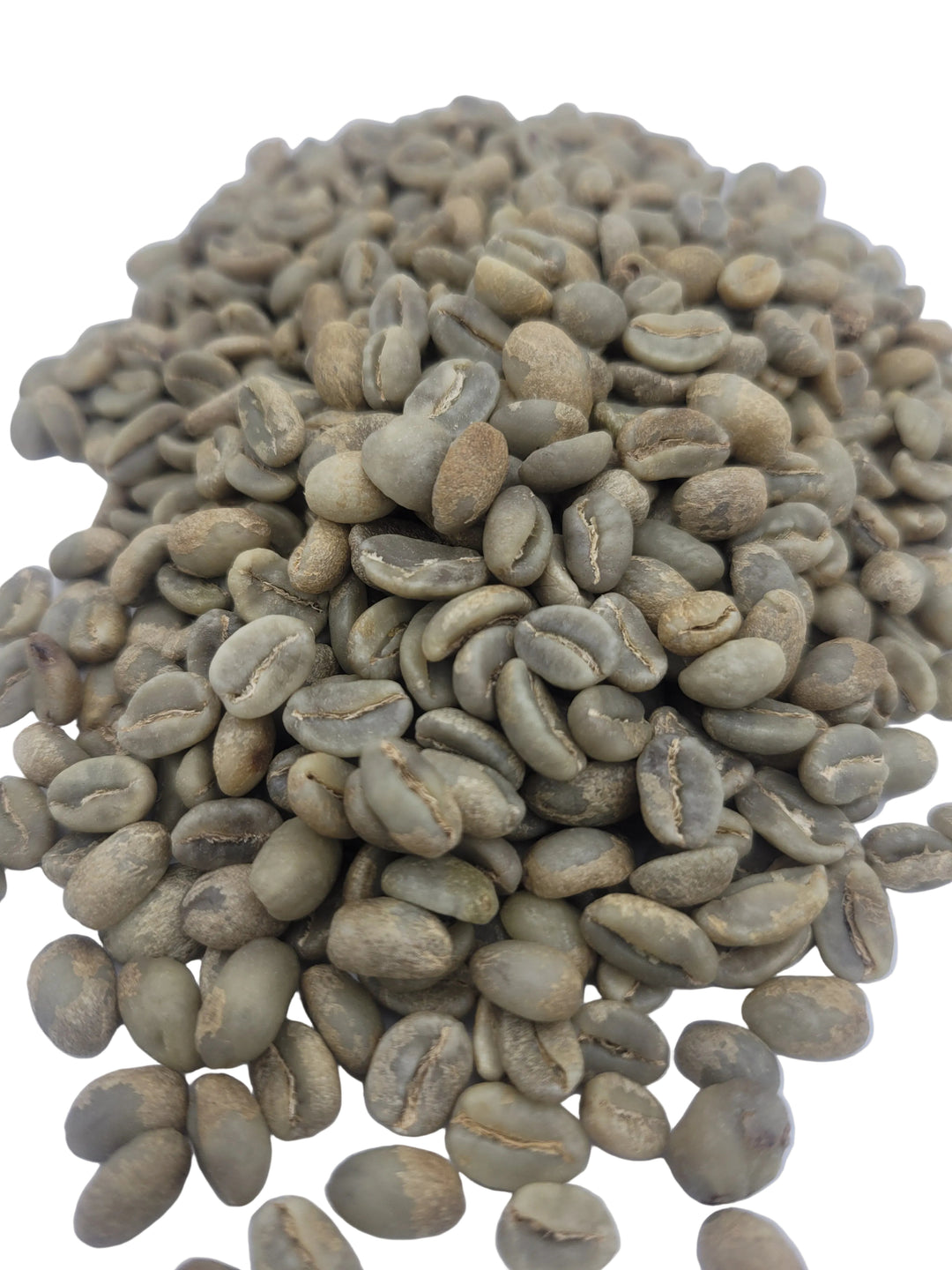 Colombia Los Cedros Pink Bourbon Green Coffee Beans close up