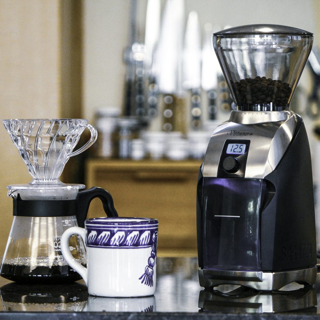 Baratza Virtuoso+ Coffee Grinder Counter View